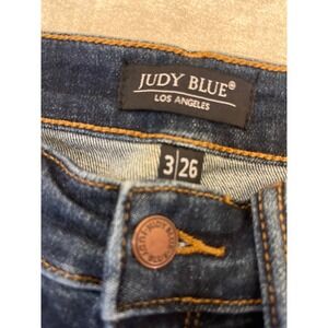 Judy Blue Los Angeles Women Jeans Size 26 Slim Fit Distressed‎ Frayed Hem Dark